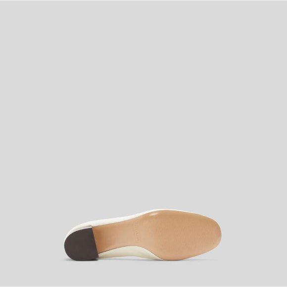 Everlane The Italian Leather Day Heel in Bone Stacked Womens Pumps Shoes - Picture 4 of 15
